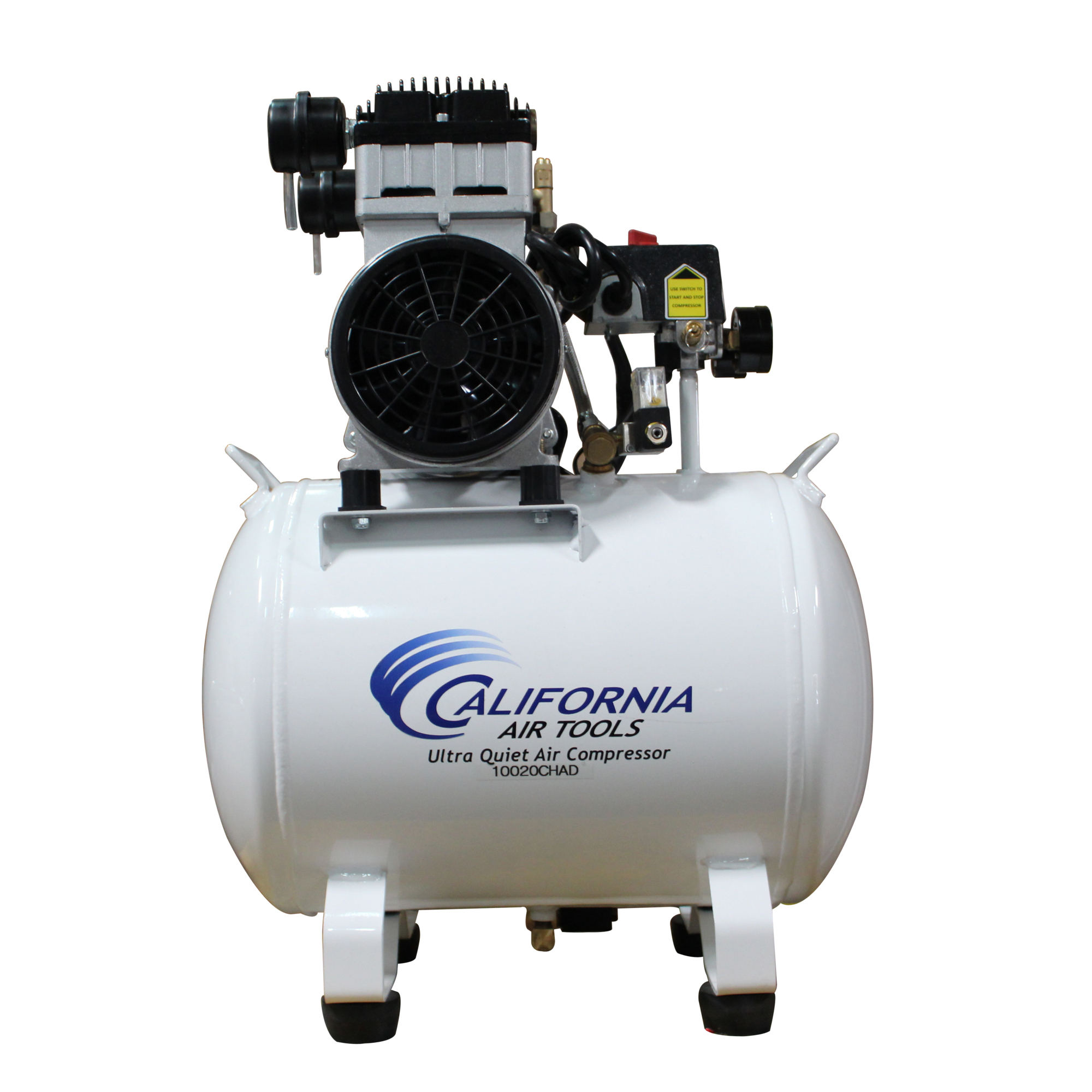 California Air Tools, 10 Gal 2 Hp Air Compressor Automatic Drain Valve, Horsepower 2 HP, Air Tank Size 10 Gal, Volts 110 Model# 10020CHAD